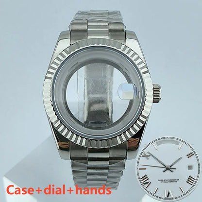 Miyota8285 case watch 41mm case stainless steel men automatic watch sapphire glass suitable for Miyota 8285 movement watch tools
