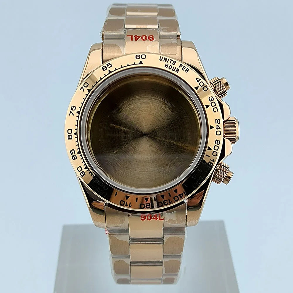 VK63 case Stainless steel high quality Watch case men's chronograph quartz watch suitable for VK63 movement watch accessories