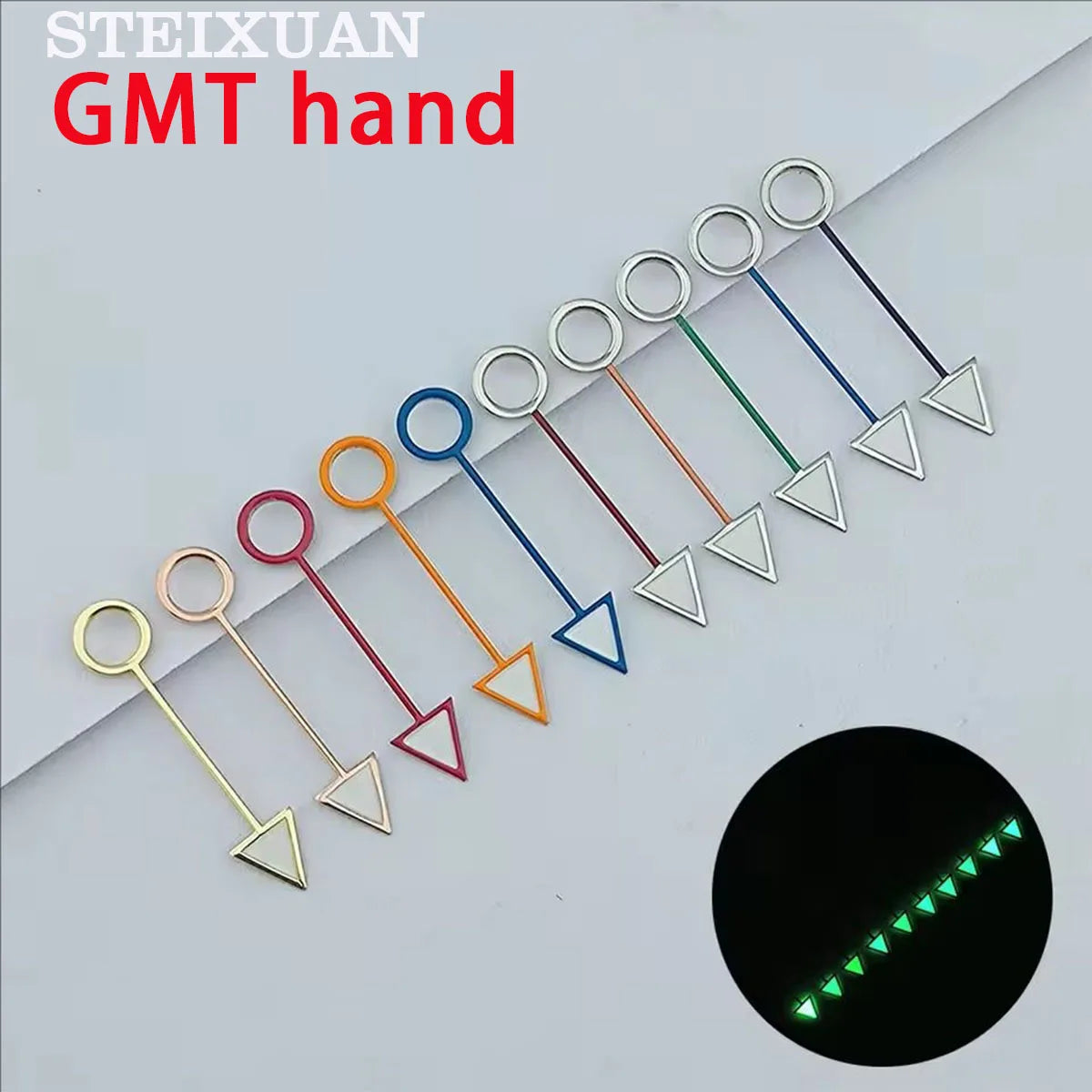 GMT hands NH34 hands Watch hands Green Luminous Suitable for NH34 movement Watch accessories Watch repair tools