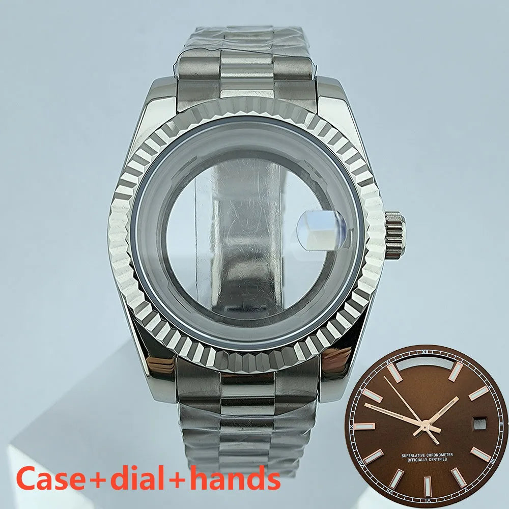 Miyota8285 case watch 41mm case stainless steel men automatic watch sapphire glass suitable for Miyota 8285 movement watch tools