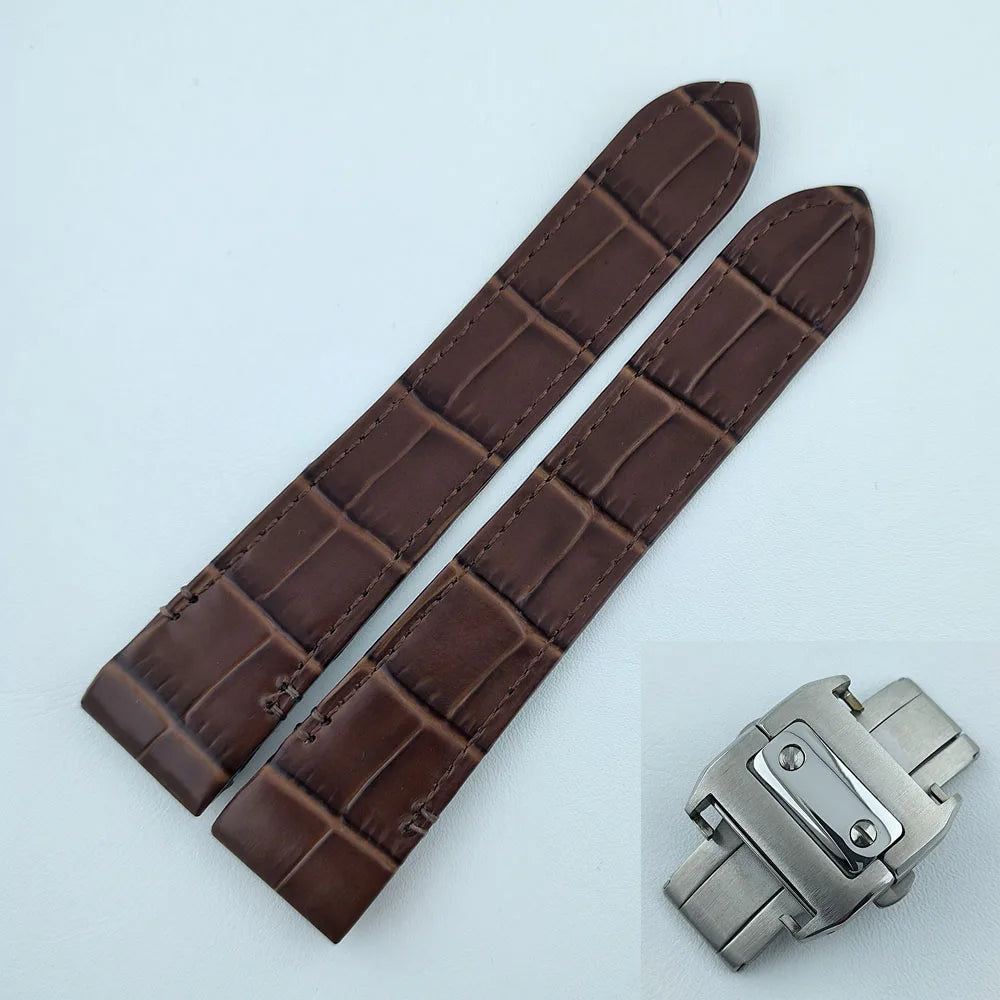 38mm NH35 Watch case Square Dial Roma Dial Watch Case Folding Buckle Square Case Leather strap fit NH35 movement
