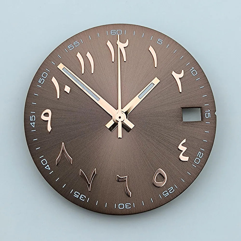NH35 dial Custom logo 28.5mm Arabic numerals dial No luminous watch dial fit NH35/NH36 movement watch accessories