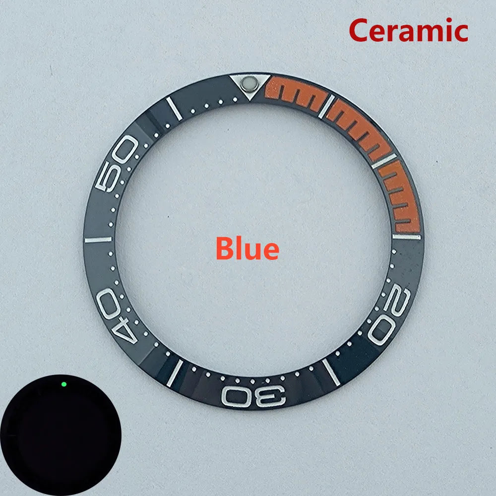 38mm ceramic High quality bezel green luminous insert bezel bezel is tilted for 40mm watch accessory repair tools