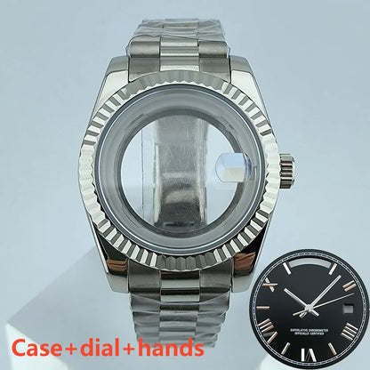 Miyota8285 case watch 41mm case stainless steel men automatic watch sapphire glass suitable for Miyota 8285 movement watch tools