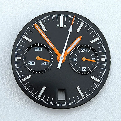 VK64 dial No Logo Dial Panda Dial Green luminous 32.5mm Dial fit VK64 movement watch accessories repair tools