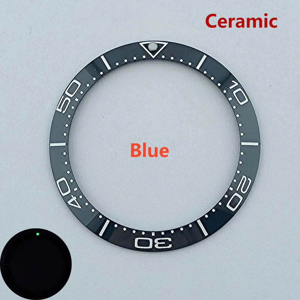 38mm ceramic High quality bezel green luminous insert bezel bezel is tilted for 40mm watch accessory repair tools