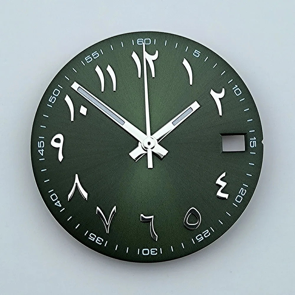 NH35 dial Custom logo 28.5mm Arabic numerals dial No luminous watch dial fit NH35/NH36 movement watch accessories