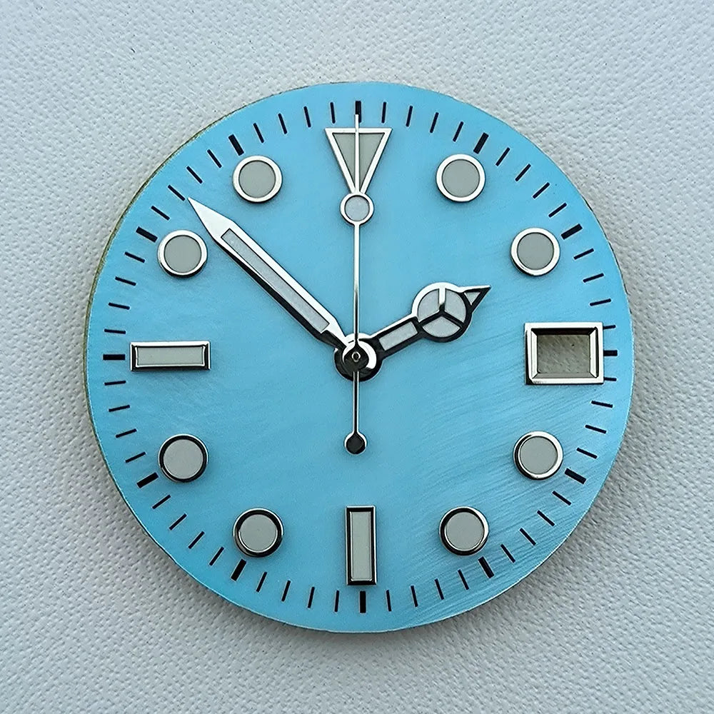 NH35 dial 28.5mm Custom logo luminous Pearl Shell Dial watch dial suitable for NH35 movement watch accessories repair tools