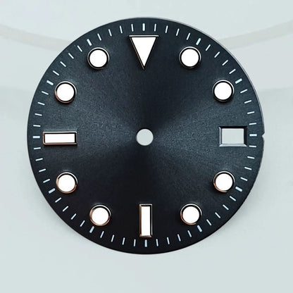 28.5mm dial diameter NH35/NH36 movement luminous dial with single calendar watch accessories customizable dial DIY logo