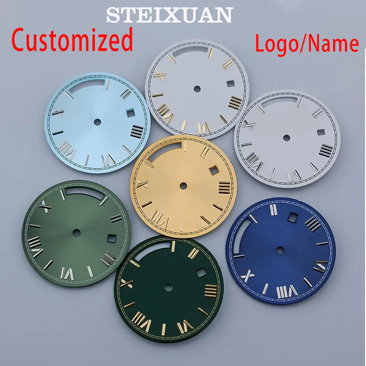 Miyota8285 dial 31mm Custom logo Green luminous Dial watch dial suitable for Miyota8285 movement watch accessories repair tools