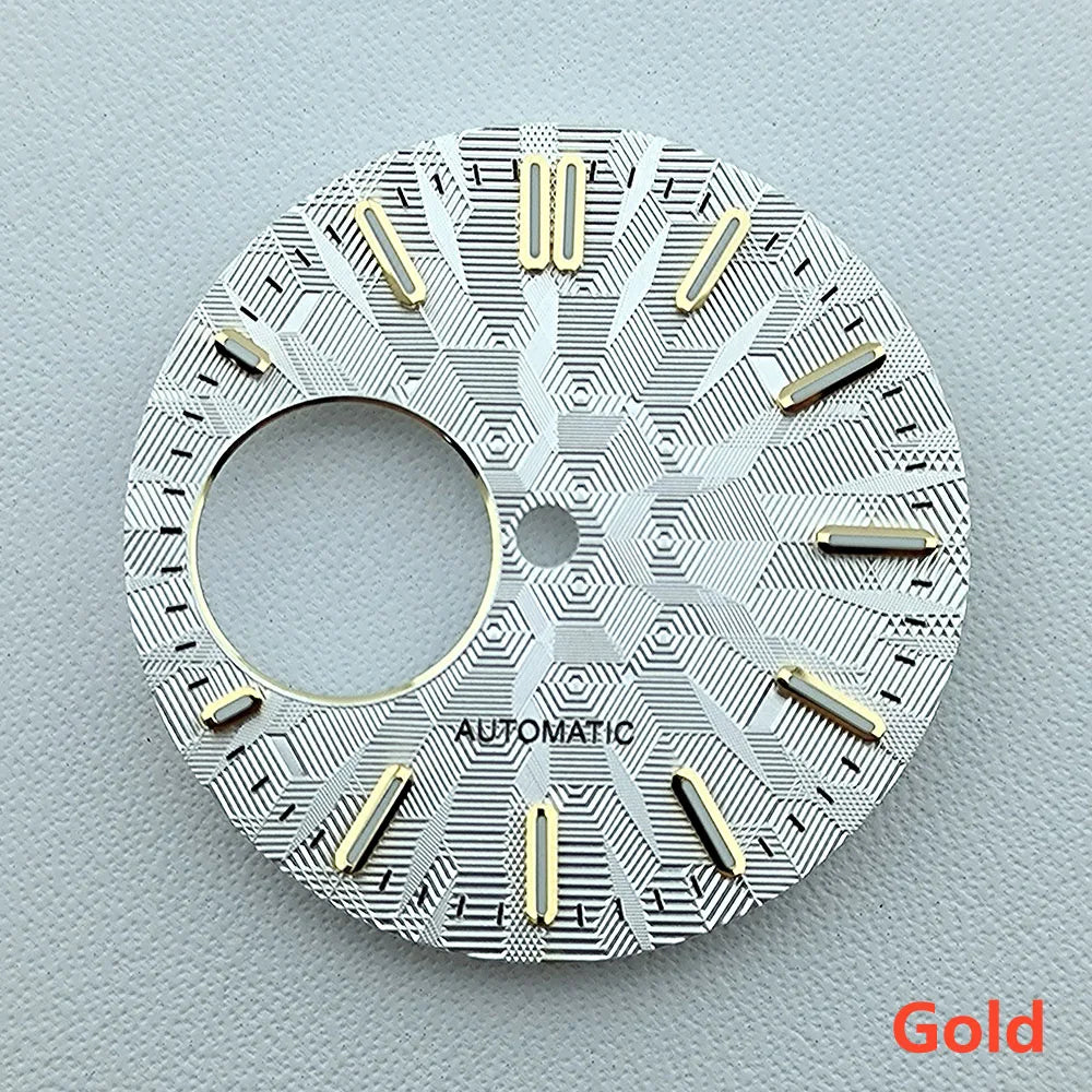 NH38 dial Custom Logo 28.5mm watch dial green luminous dial Suitable for NH38 movement watch accessories Watch repair tools