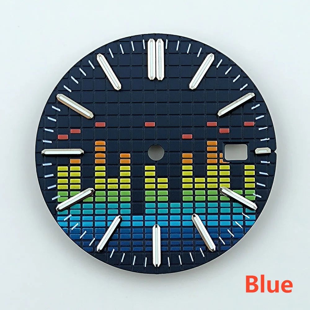 NH35 dial No Logo music Dial 31.7mm Green luminous fit NH35/NH36 movement watch accessories repair tools