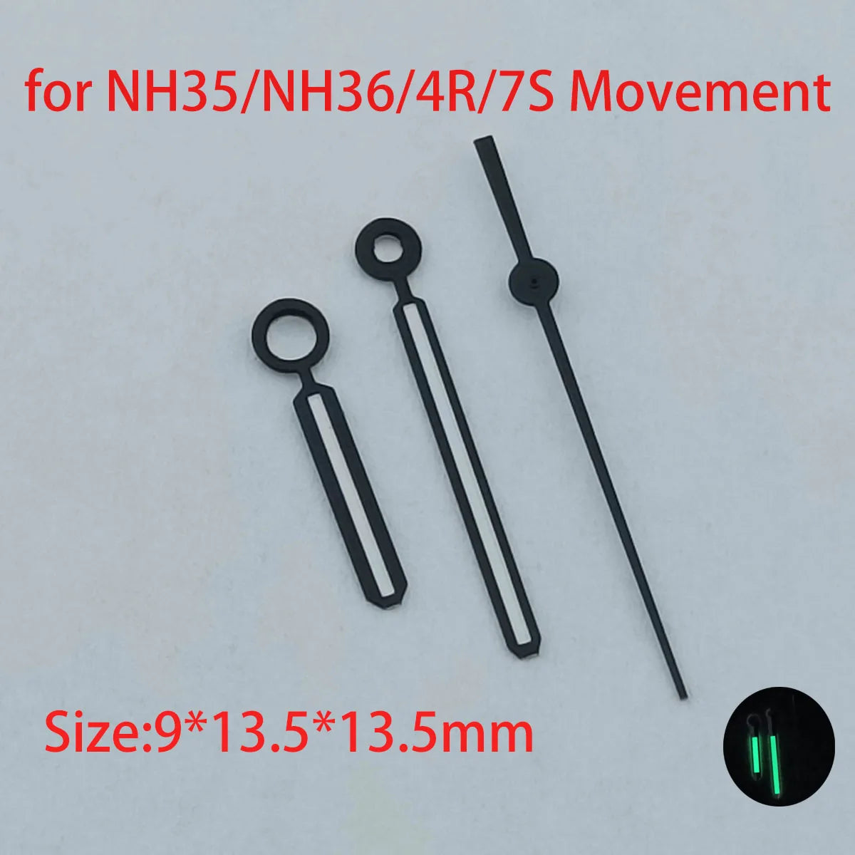 NH35/NH36 hands Watch hands Green luminous second hand watch accessories Repair tools watch