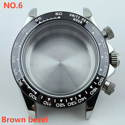 VK63 case Stainless steel high quality Watch case men's chronograph quartz watch suitable for VK63 movement watch accessories