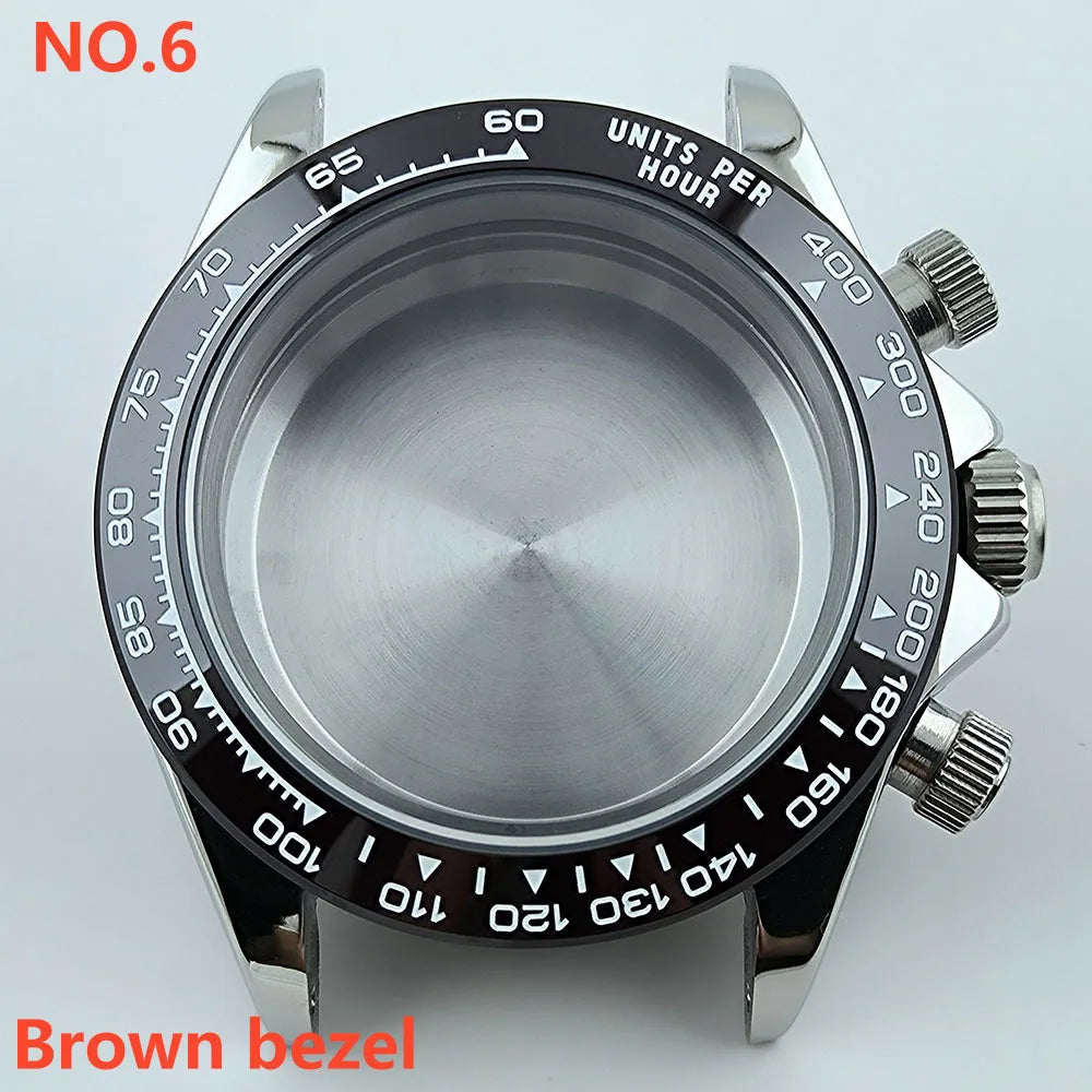 VK63 case Stainless steel high quality Watch case men's chronograph quartz watch suitable for VK63 movement watch accessories