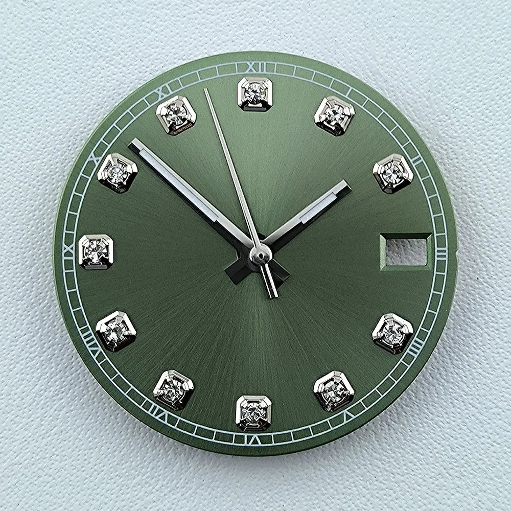 NH35 Dial Watch Dial Men's Watch Diamond Dial Custom Logo No logo 28.5mm No Luminous Fit NH Series Movement Watch Accessories