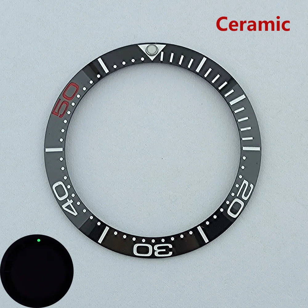 38mm ceramic High quality bezel green luminous insert bezel bezel is tilted for 40mm watch accessory repair tools