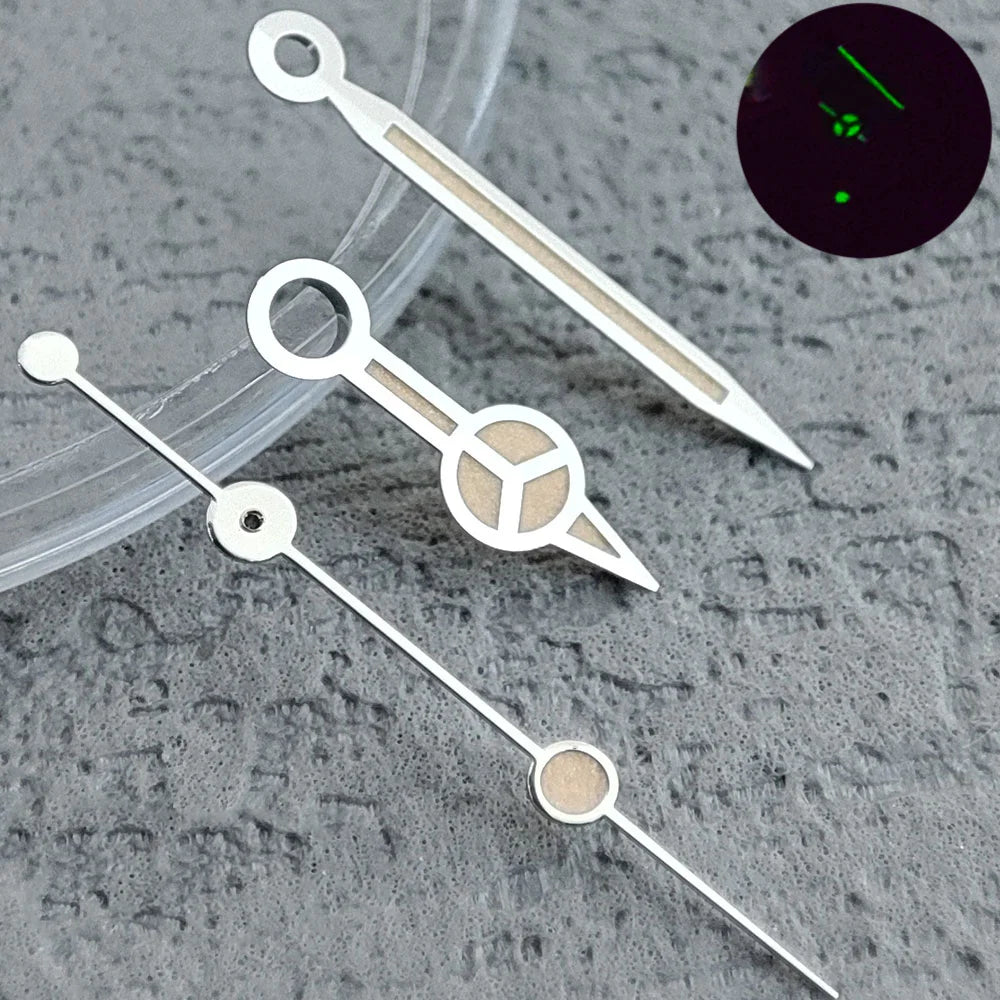 NH35 Hands Rose Gold Silver Watch Hands For NH35/NH36/4R/7S Movement Watches Pointers Green/Blue Luminous