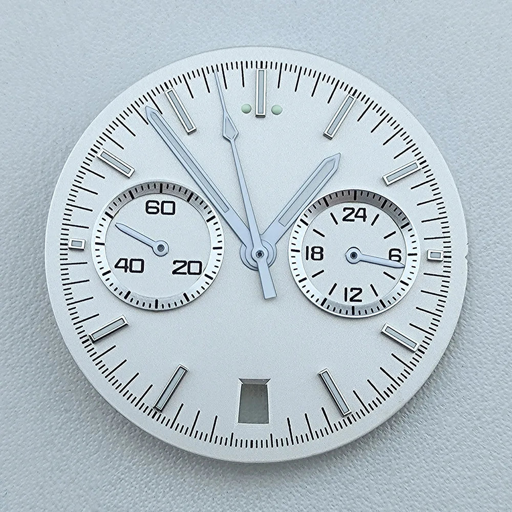 VK64 dial No Logo Dial Panda Dial Green luminous 32.5mm Dial fit VK64 movement watch accessories repair tools