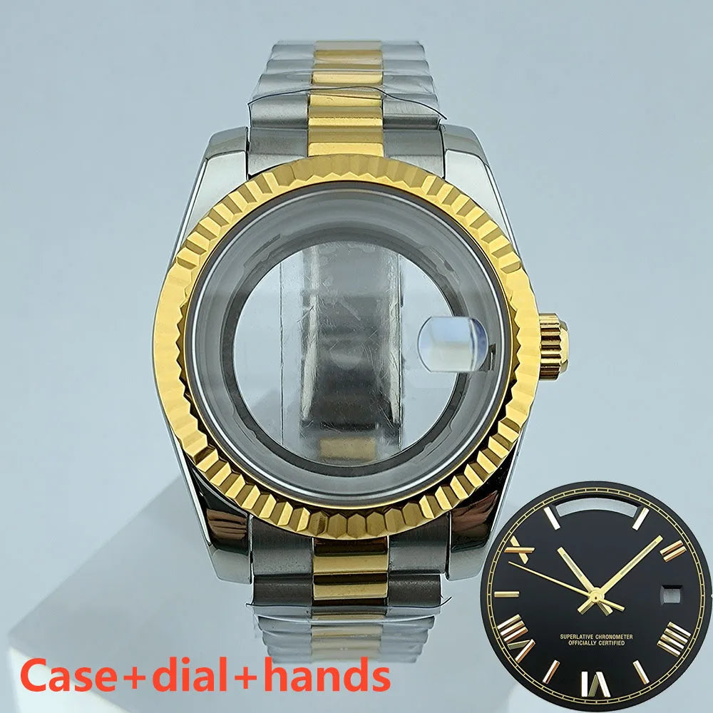 Miyota8285 case watch 41mm case stainless steel men automatic watch sapphire glass suitable for Miyota 8285 movement watch tools