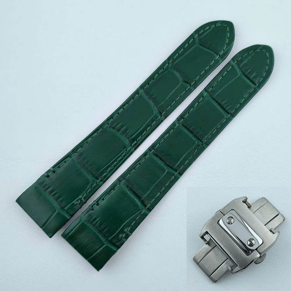 38mm NH35 Watch case Square Dial Roma Dial Watch Case Folding Buckle Square Case Leather strap fit NH35 movement