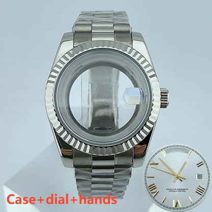 Miyota8285 case watch 41mm case stainless steel men automatic watch sapphire glass suitable for Miyota 8285 movement watch tools