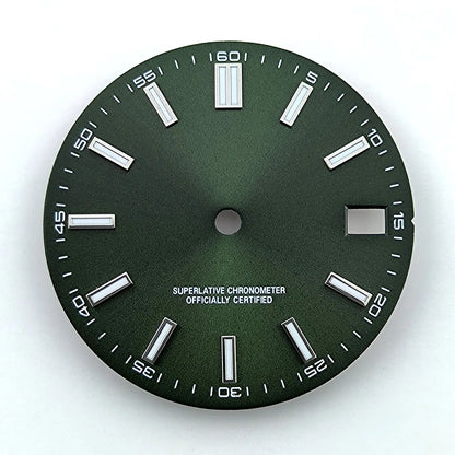 Watch dial NH35 dial Custom logo No logo Blue Luminous 28.5mm dial for NH35 NH36 movement watch accessories