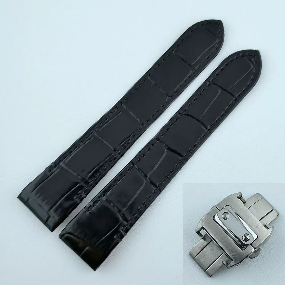 38mm NH35 Watch case Square Dial Roma Dial Watch Case Folding Buckle Square Case Leather strap fit NH35 movement