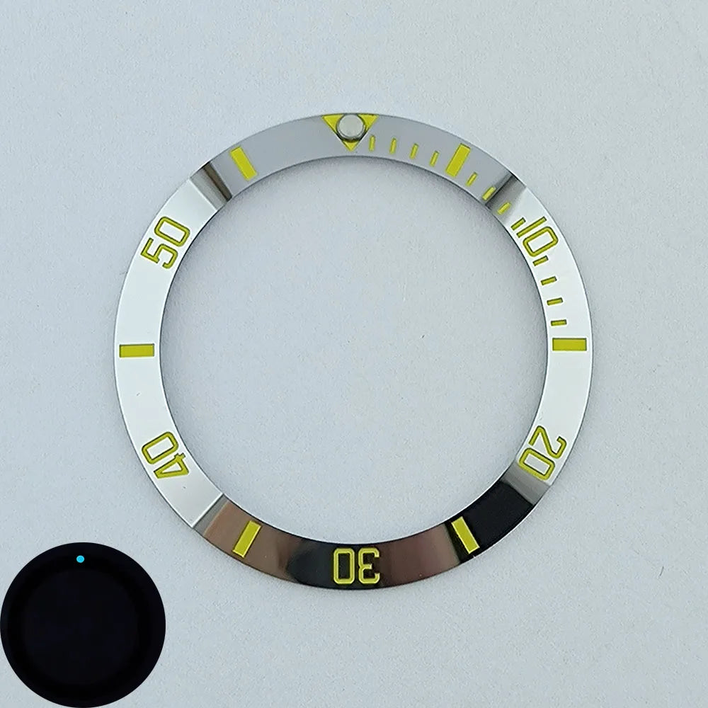38mm ceramic High quality insert bezel Blue luminous watch insert bezel for 40mm case watch accessory repair tools