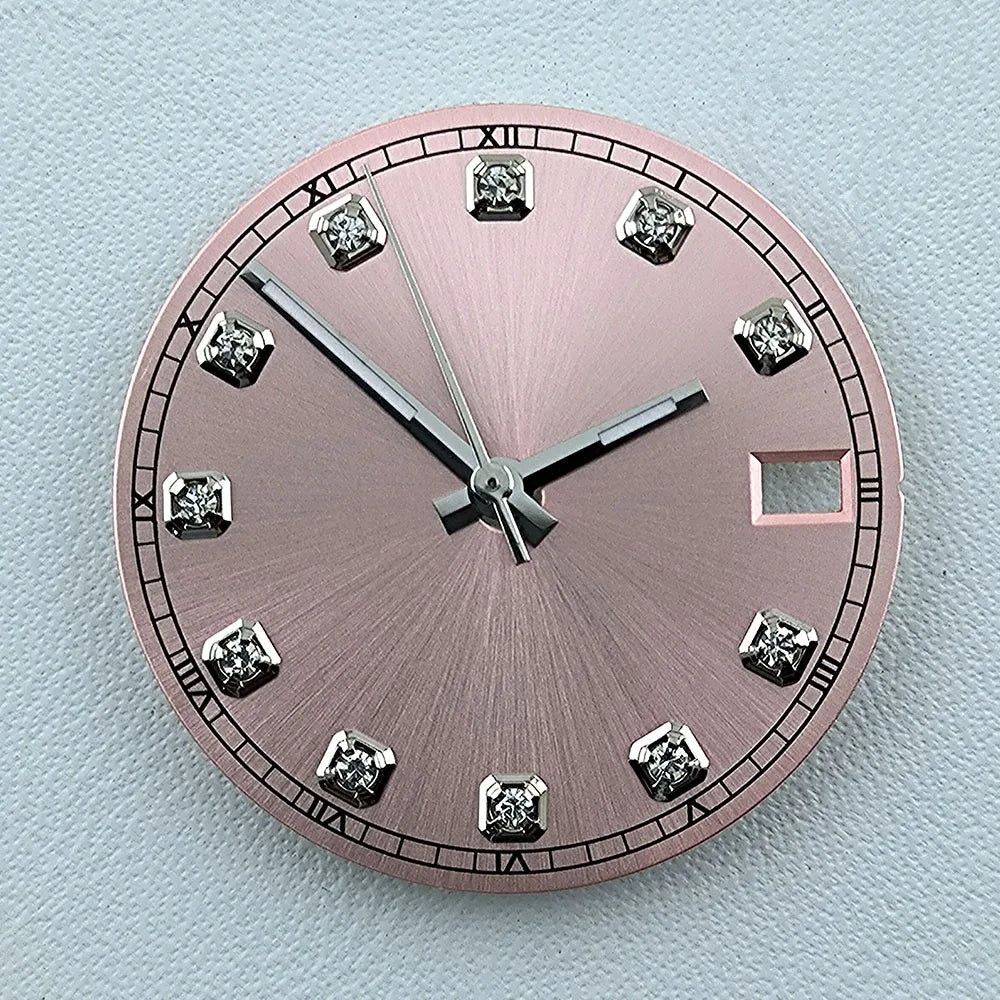 NH35 Dial Watch Dial Men's Watch Diamond Dial Custom Logo No logo 28.5mm No Luminous Fit NH Series Movement Watch Accessories