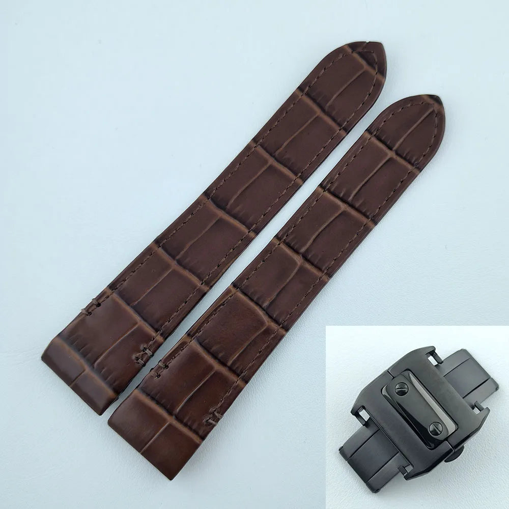 38mm NH35 Watch case Square Dial Roma Dial Watch Case Folding Buckle Square Case Leather strap fit NH35 movement