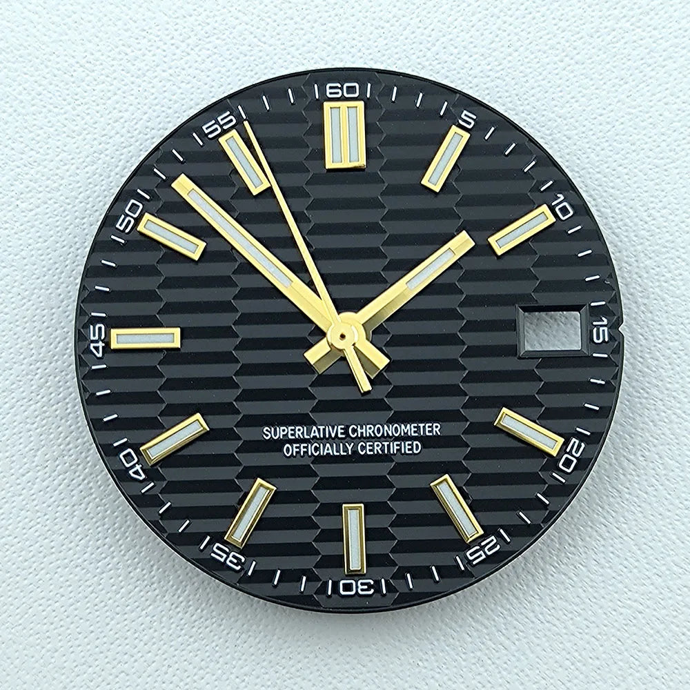 NH35 dial Custom logo No logo Watch dial 28.5mm Blue Luminous dial for NH35 NH36 movement watch accessories