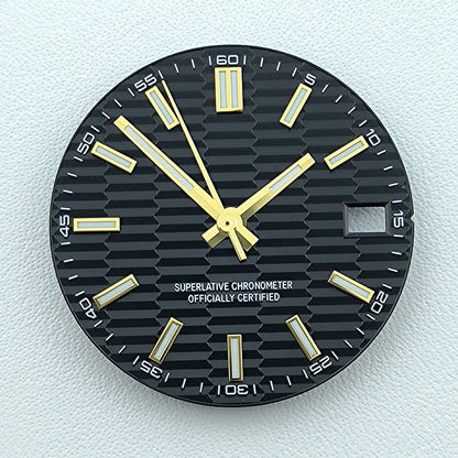NH35 dial Custom logo No logo Watch dial 28.5mm Blue Luminous dial for NH35 NH36 movement watch accessories