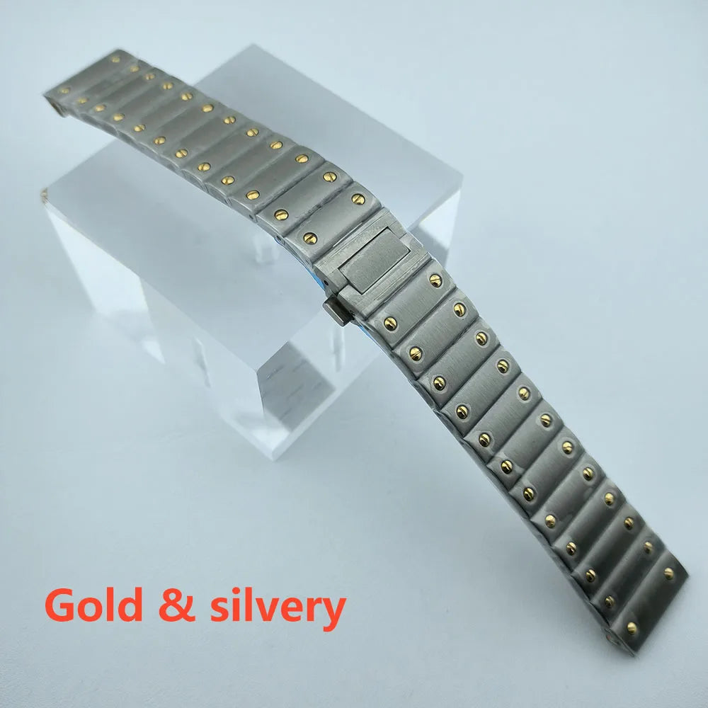 38mm NH35 Watch case Square Dial Roma Dial Watch Case Folding Buckle Square Case Leather strap fit NH35 movement