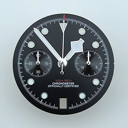 VK64 chronograph dial Custom logo Arabic numeral panda dial 29mm green glowing dial fit VK64 quartz movement watch accessories