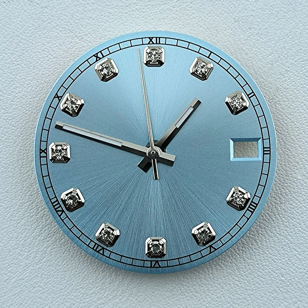 NH35 Dial Watch Dial Men's Watch Diamond Dial Custom Logo No logo 28.5mm No Luminous Fit NH Series Movement Watch Accessories