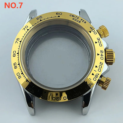 VK63 case Stainless steel high quality Watch case men's chronograph quartz watch suitable for VK63 movement watch accessories