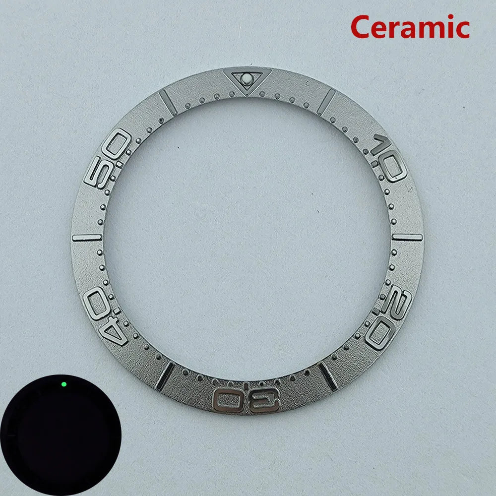 38mm ceramic High quality bezel green luminous insert bezel bezel is tilted for 40mm watch accessory repair tools