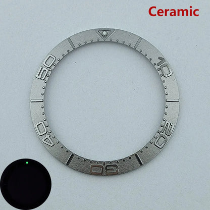 38mm ceramic High quality bezel green luminous insert bezel bezel is tilted for 40mm watch accessory repair tools