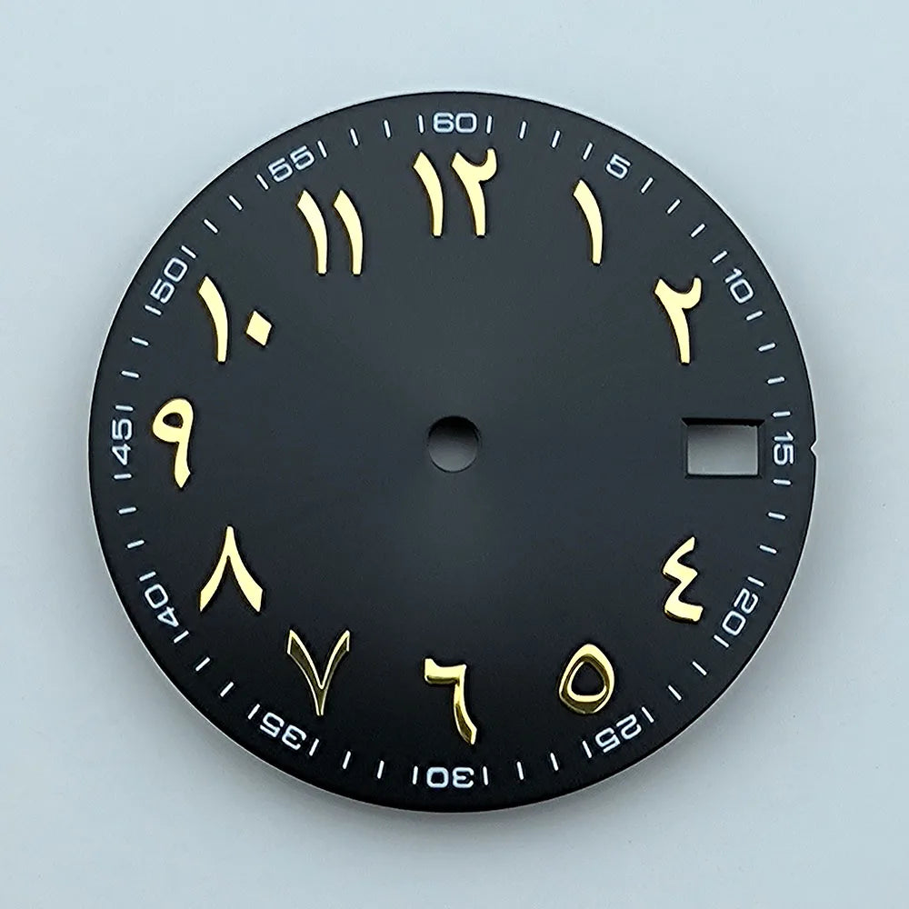 NH35 dial Custom logo 28.5mm Arabic numerals dial No luminous watch dial fit NH35/NH36 movement watch accessories