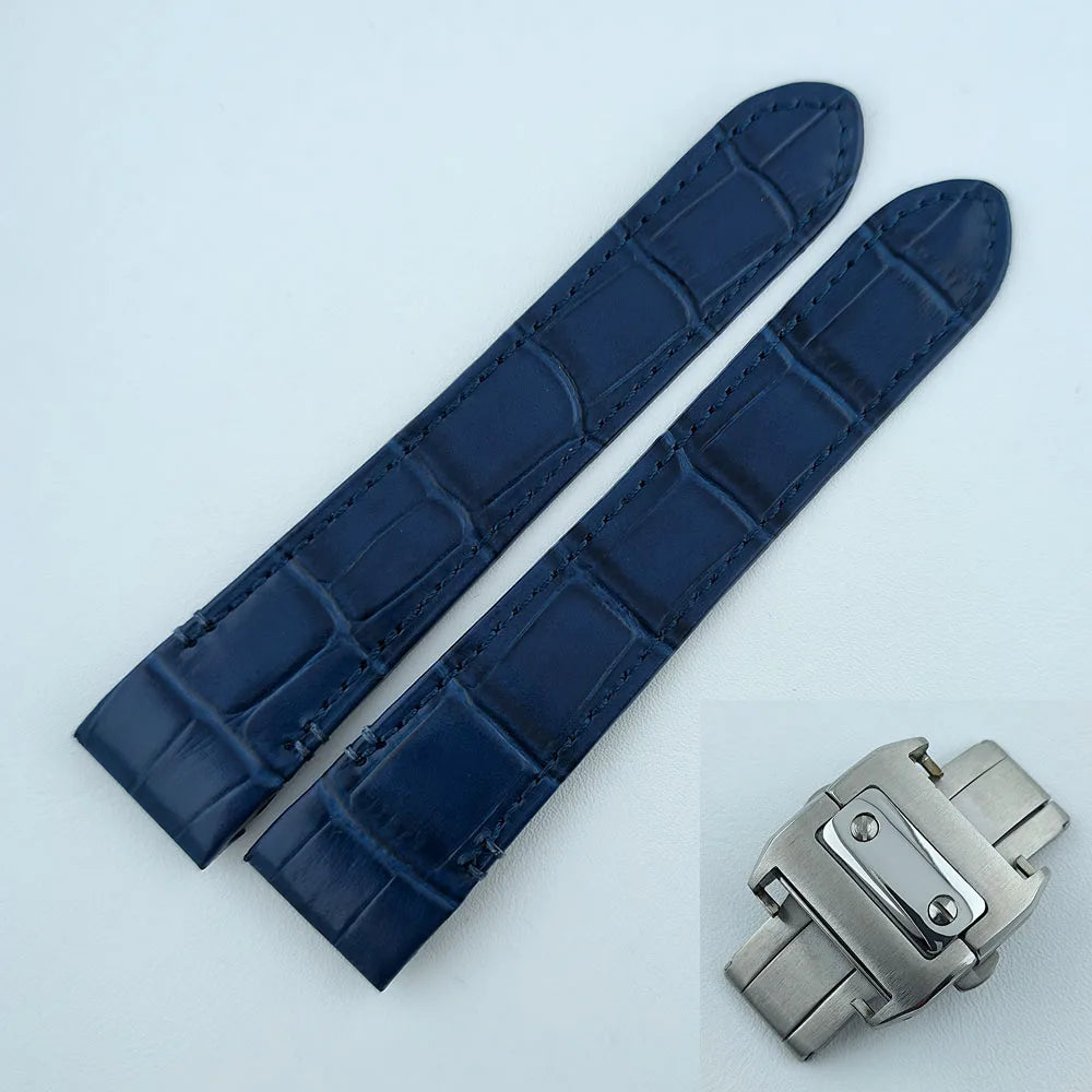 38mm NH35 Watch case Square Dial Roma Dial Watch Case Folding Buckle Square Case Leather strap fit NH35 movement