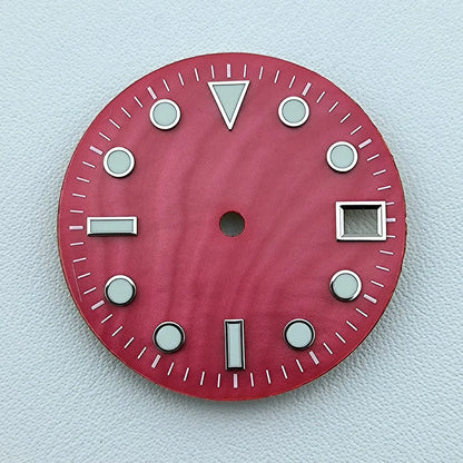 NH35 dial 28.5mm Custom logo luminous Pearl Shell Dial watch dial suitable for NH35 movement watch accessories repair tools