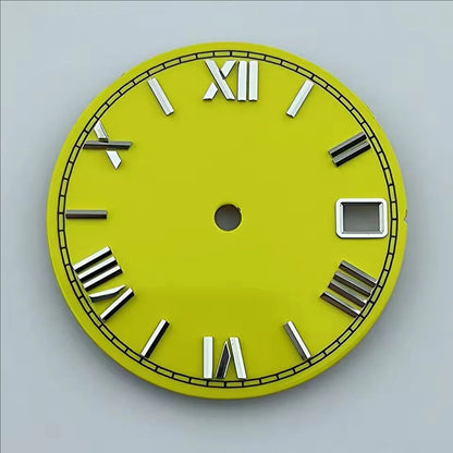 NH35 dial watch dial Custom logo 28.5mm Roman numerals dial No luminous fit NH35/NH36 movement watch accessories repair tools
