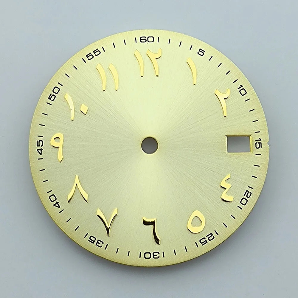 NH35 dial Custom logo 28.5mm Arabic numerals dial No luminous watch dial fit NH35/NH36 movement watch accessories