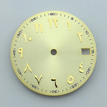 NH35 dial Custom logo 28.5mm Arabic numerals dial No luminous watch dial fit NH35/NH36 movement watch accessories