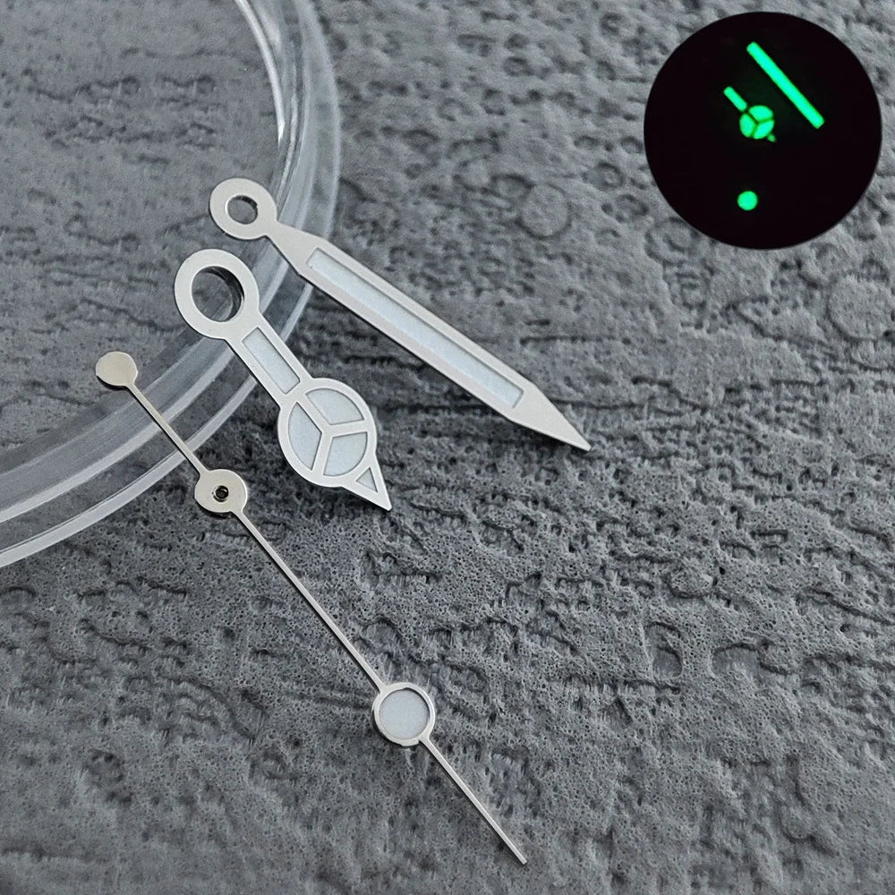 NH35 Hands Rose Gold Silver Watch Hands For NH35/NH36/4R/7S Movement Watches Pointers Green/Blue Luminous