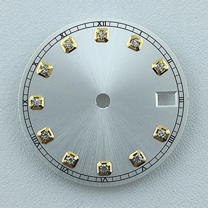 NH35 Dial Watch Dial Men's Watch Diamond Dial Custom Logo No logo 28.5mm No Luminous Fit NH Series Movement Watch Accessories