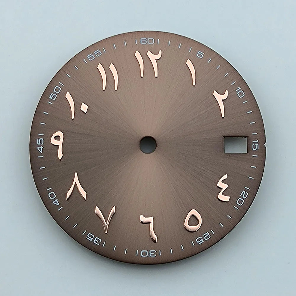 NH35 dial Custom logo 28.5mm Arabic numerals dial No luminous watch dial fit NH35/NH36 movement watch accessories