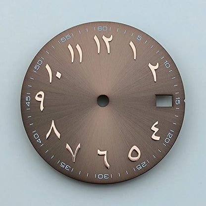 NH35 dial Custom logo 28.5mm Arabic numerals dial No luminous watch dial fit NH35/NH36 movement watch accessories