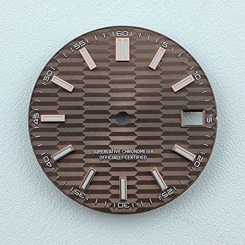 NH35 dial Custom logo No logo Watch dial 28.5mm Blue Luminous dial for NH35 NH36 movement watch accessories